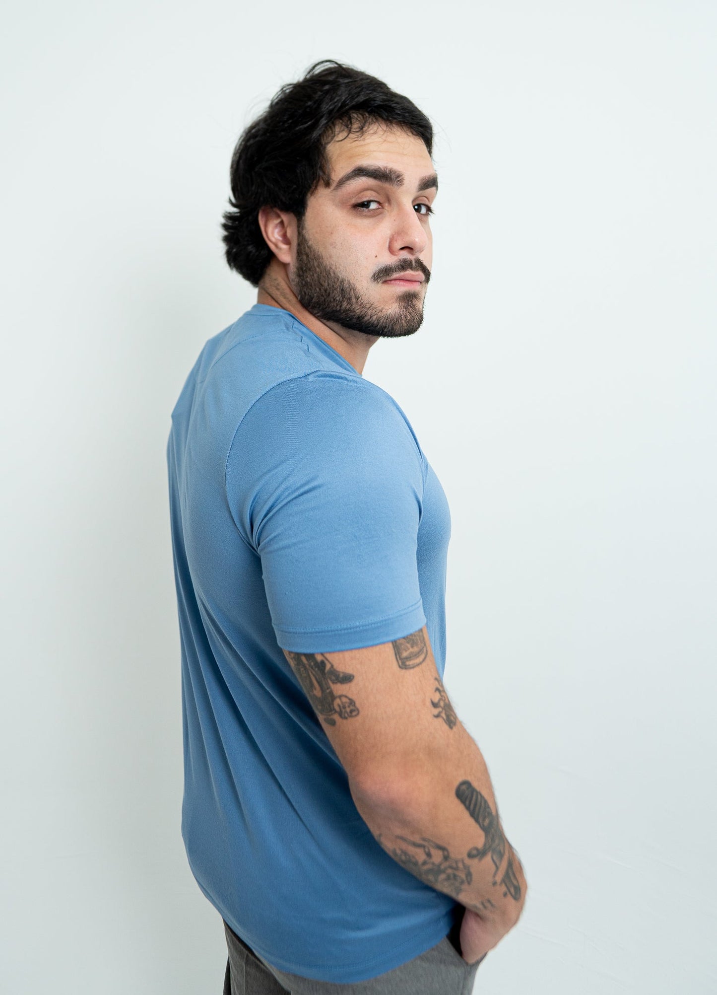 T-Shirt Vellutato - Blue Skyfall - SALV CLUB