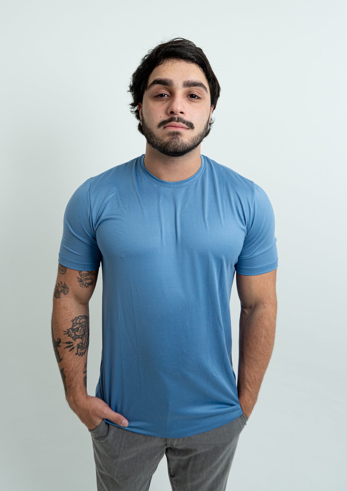 T-Shirt Vellutato - Blue Skyfall - SALV CLUB