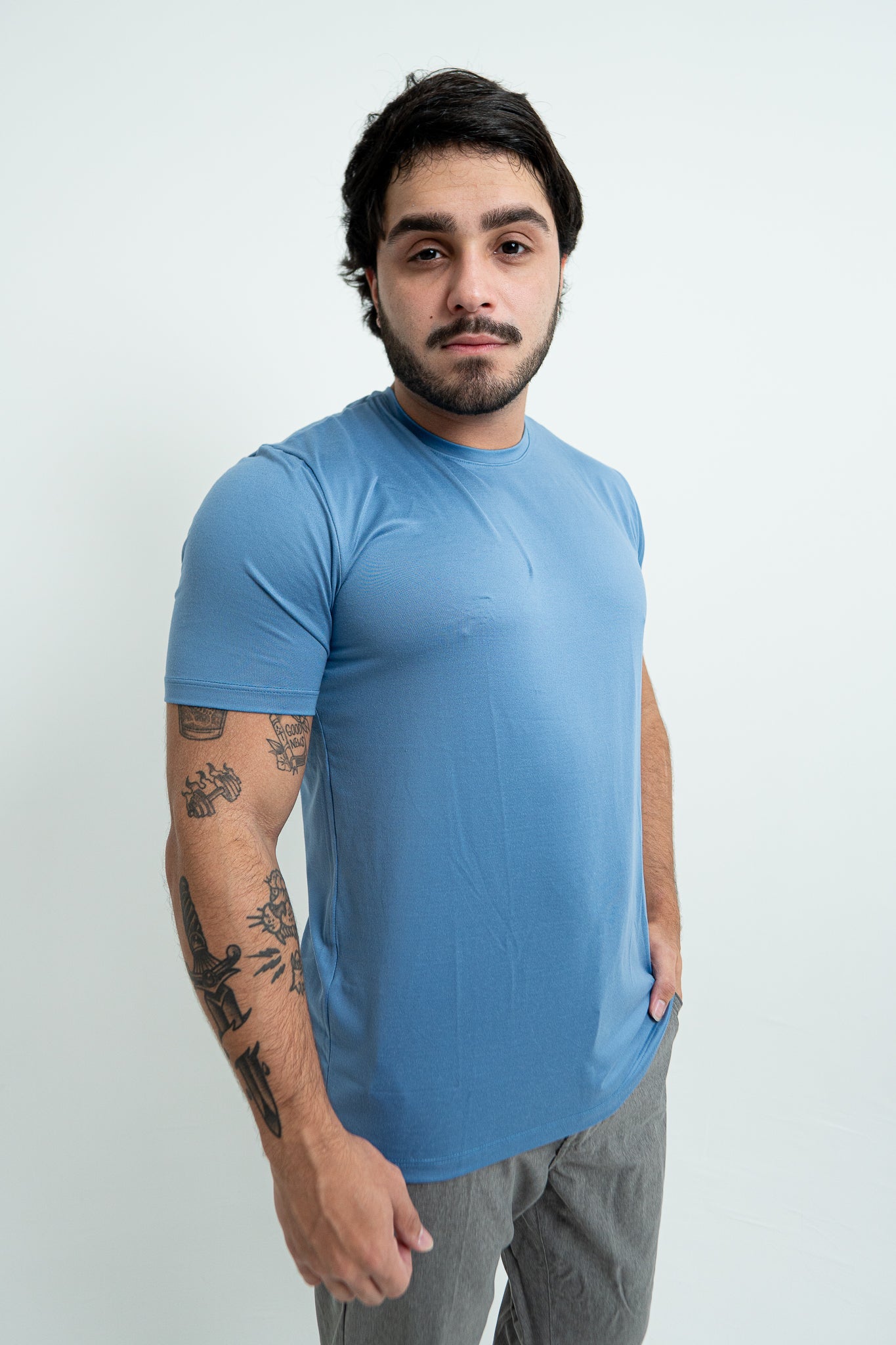 T-Shirt Vellutato - Blue Skyfall - SALV CLUB