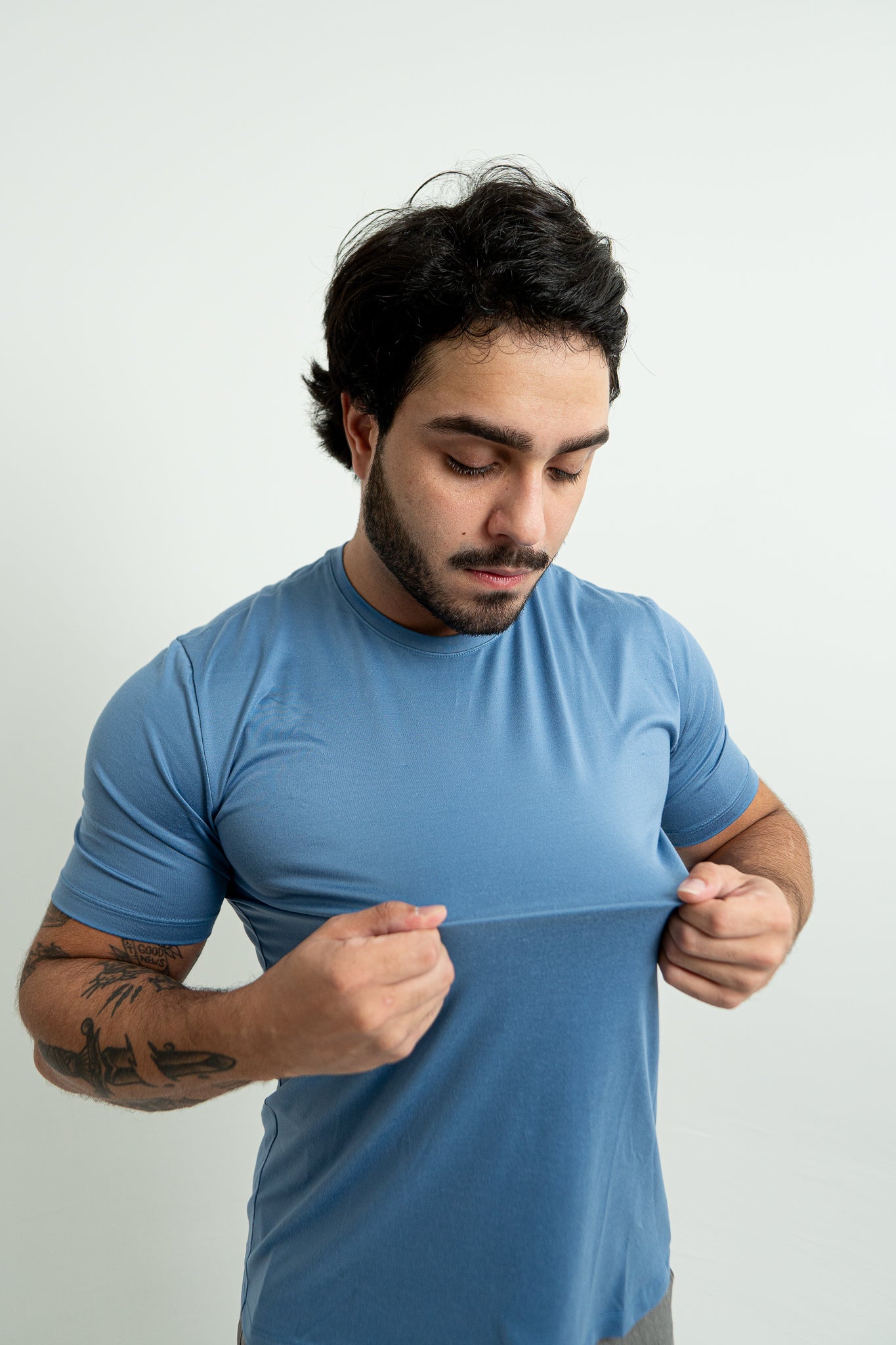 T-Shirt Vellutato - Blue Skyfall - SALV CLUB